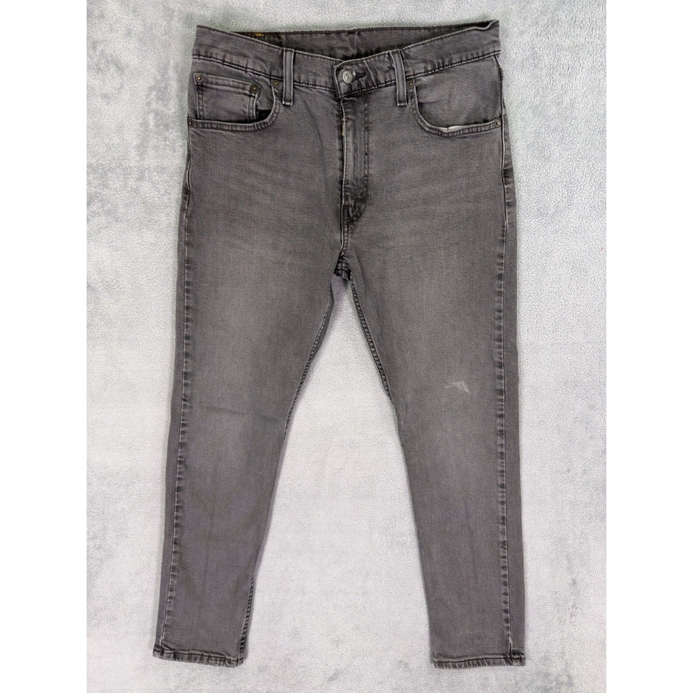 Levis 512 Jeans Mens 33x30 Dark Gray Slim Taper Mid Rise Stretch Workwear